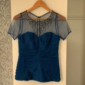 Adrianna Papell rhinestone top.